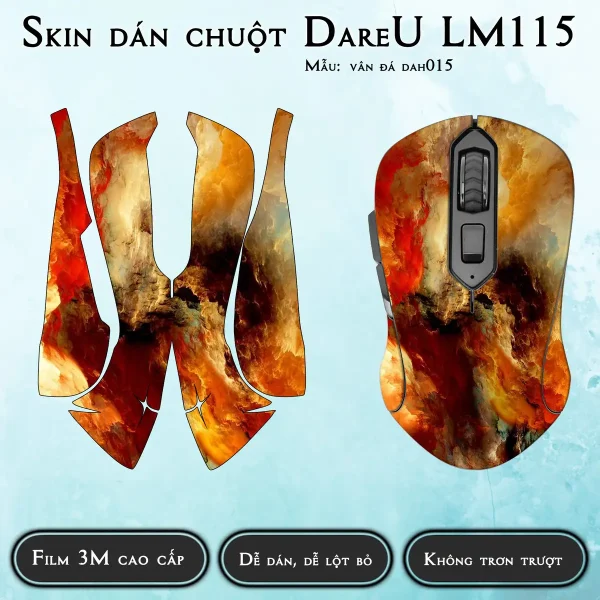 Skin dán chuột Dareu LM115 mẫu vân đá dah015