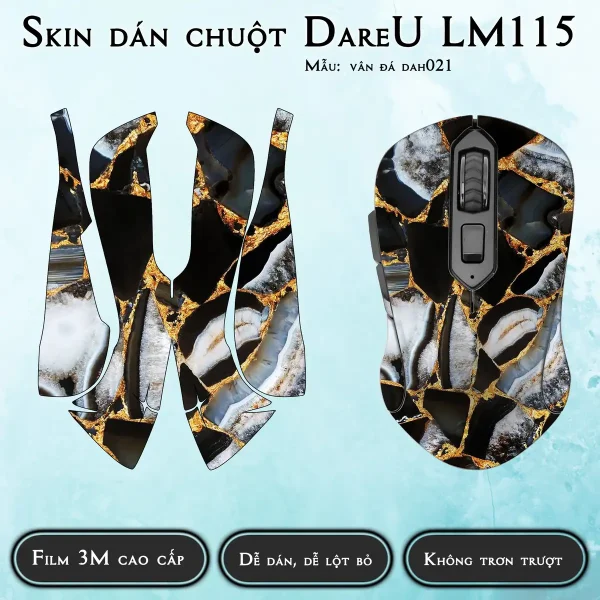 Skin dán chuột Dareu LM115 mẫu vân đá dah021