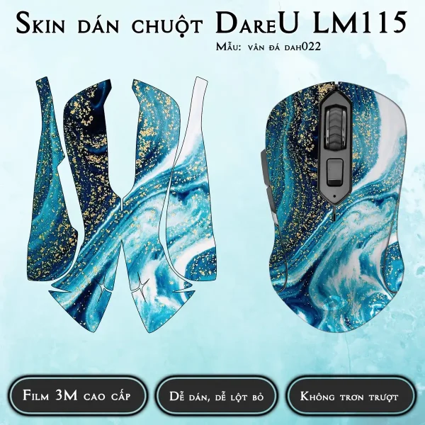 Skin dán chuột Dareu LM115 mẫu vân đá dah022