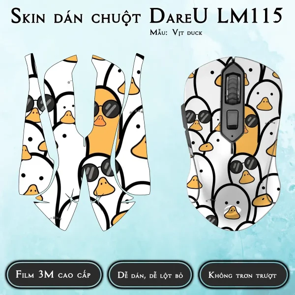 Skin dán chuột Dareu LM115 mẫu Vịt duck