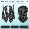 Skin dán chuột Dareu LM115 mẫu X-cross trắng đen Skin dán chuột Dareu LM115 mẫu X-cross trắng đen