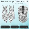 Skin dán chuột Dareu LM115 mẫu X-cross đen trắng Skin dán chuột Dareu LM115 mẫu X-cross đen trắng