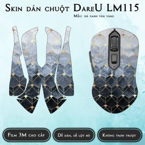 Skin dán chuột Dareu LM115 mẫu đá xanh vân vàng