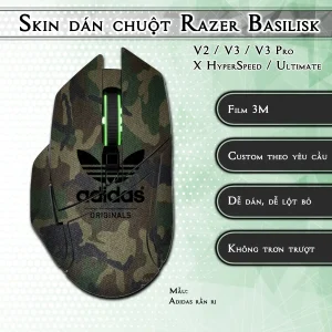 Skin dán chuột Razer Basilisk mẫu Adidas rằn ri