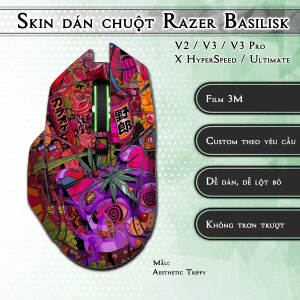Skin dán chuột Razer Basilisk mẫu Aesthetic Trippy