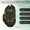 Skin dán chuột Razer Basilisk mẫu Angry Owl Art Skin dán chuột Razer Basilisk mẫu Angry Owl Art