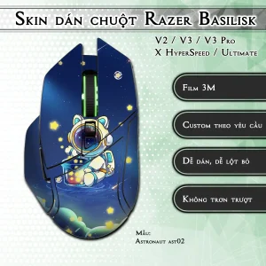 Skin dán chuột Razer Basilisk mẫu Astronaut ast02