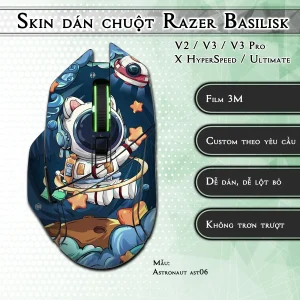 Skin dán chuột Razer Basilisk mẫu Astronaut ast06
