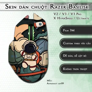 Skin dán chuột Razer Basilisk mẫu Astronaut ast09