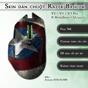 Skin dán chuột Razer Basilisk mẫu Avenger avg1008