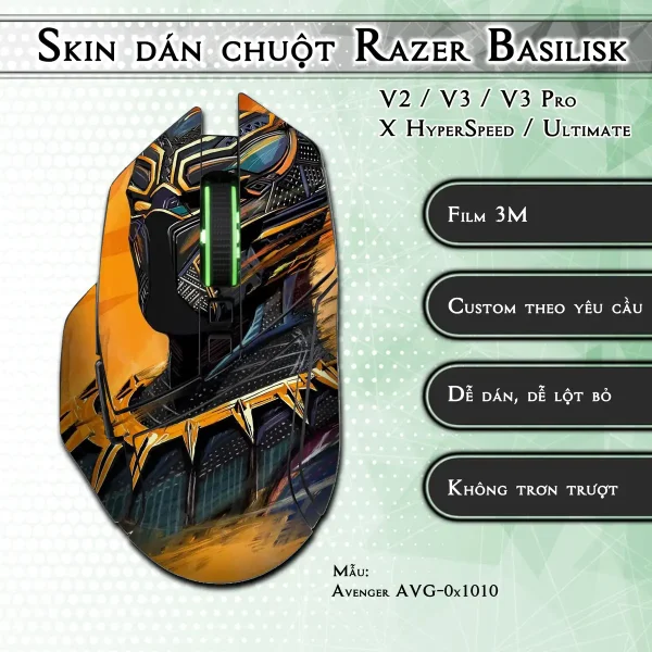 Skin dán chuột Razer Basilisk mẫu Avenger avg1010