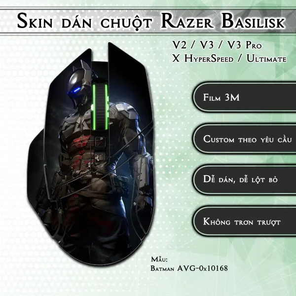 Skin dán chuột Razer Basilisk mẫu Batman avg10168