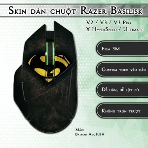 Skin dán chuột Razer Basilisk mẫu Batman Avg1014