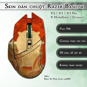 Skin dán chuột Razer Basilisk mẫu Bánh Xe Pháp Luân lsm004