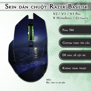 Skin dán chuột Razer Basilisk mẫu Bầu trời và bờ biển