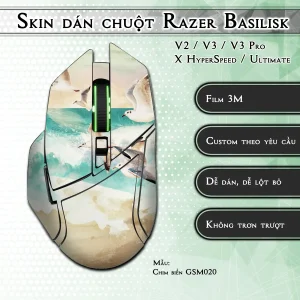 Skin dán chuột Razer Basilisk mẫu Chim biển GSM020