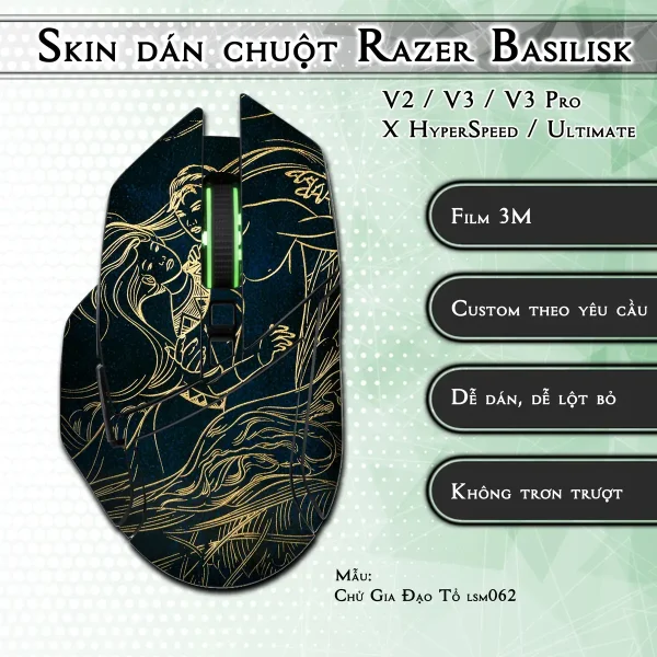 Skin dán chuột Razer Basilisk mẫu Chử Gia Đạo Tổ lsm062