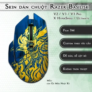 Skin dán chuột Razer Basilisk mẫu con Gà Mão Nhật Kê