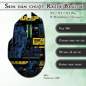Skin dán chuột Razer Basilisk mẫu Cyberpunk cyb02