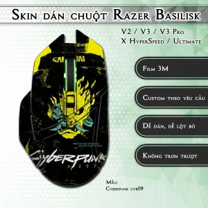 Skin dán chuột Razer Basilisk mẫu Cyberpunk cyb09
