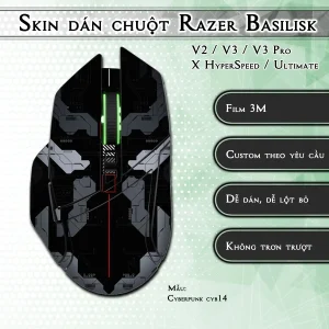 Skin dán chuột Razer Basilisk mẫu Cyberpunk cyb14