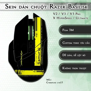 Skin dán chuột Razer Basilisk mẫu Cyberpunk cyb15