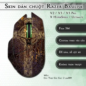 Skin dán chuột Razer Basilisk mẫu Cây Thập Giá Celt 2 lsm009