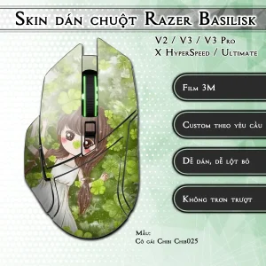 Skin dán chuột Razer Basilisk mẫu Cô gái Chibi Chib025