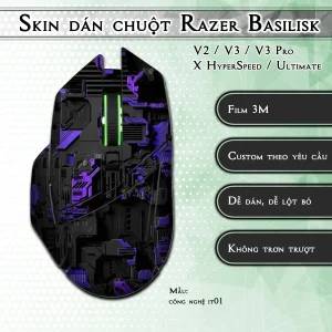 Skin dán chuột Razer Basilisk mẫu công nghệ it01