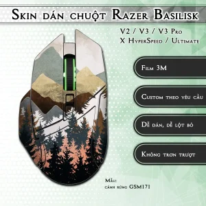 Skin dán chuột Razer Basilisk mẫu cảnh rừng GSM171