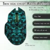 Skin dán chuột Razer Basilisk mẫu da dắn xanh cyan Skin dán chuột Razer Basilisk mẫu da dắn xanh cyan