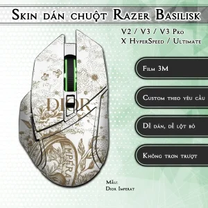 Skin dán chuột Razer Basilisk mẫu Dior Imperat