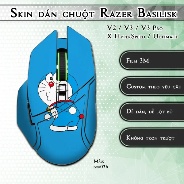 Skin dán chuột Razer Basilisk mẫu dor036