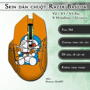 Skin dán chuột Razer Basilisk mẫu Doremon Dor003