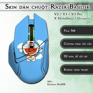 Skin dán chuột Razer Basilisk mẫu Doremon Dor008