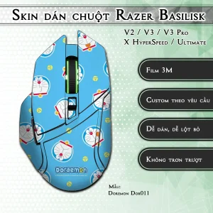 Skin dán chuột Razer Basilisk mẫu Doremon Dor011