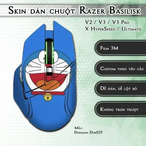 Skin dán chuột Razer Basilisk mẫu Doremon Dor025