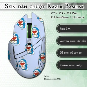 Skin dán chuột Razer Basilisk mẫu Doremon Dor027