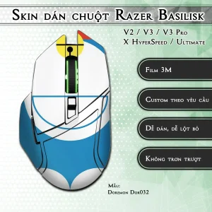 Skin dán chuột Razer Basilisk mẫu Doremon Dor032
