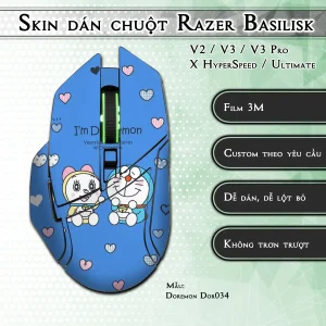 Skin dán chuột Razer Basilisk mẫu Doremon Dor034