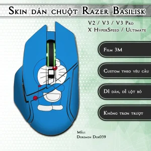 Skin dán chuột Razer Basilisk mẫu Doremon Dor039