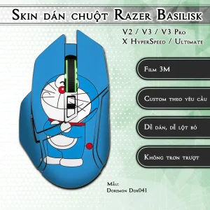 Skin dán chuột Razer Basilisk mẫu Doremon Dor041