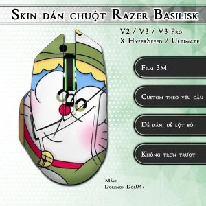 Skin dán chuột Razer Basilisk mẫu Doremon Dor047