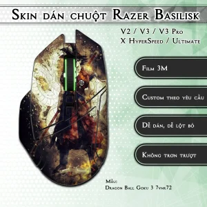 Skin dán chuột Razer Basilisk mẫu Dragon Ball Goku 3 7vnr72