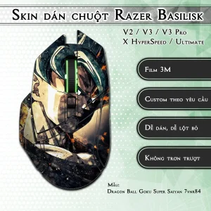 Skin dán chuột Razer Basilisk mẫu Dragon Ball Goku Super Saiyan 7vnr84