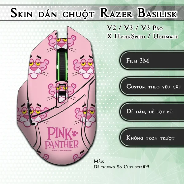 Skin dán chuột Razer Basilisk mẫu Dễ thương So Cute scu009