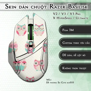 Skin dán chuột Razer Basilisk mẫu Dễ thương So Cute scu010