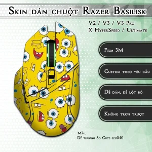 Skin dán chuột Razer Basilisk mẫu Dễ thương So Cute scu040