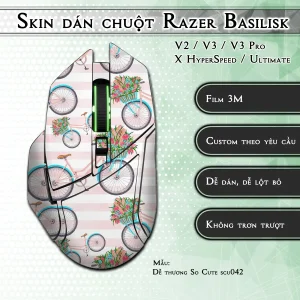 Skin dán chuột Razer Basilisk mẫu Dễ thương So Cute scu042
