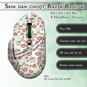 Skin dán chuột Razer Basilisk mẫu Dễ thương So Cute scu056